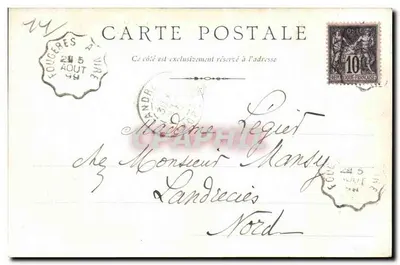 Drzwi zegarowe — Montlhéry — wydawca nieznany, nr 12 — Rewers