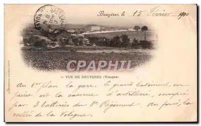 Bruyères (Vosges) — Vista da estação e do edifício de artilharia