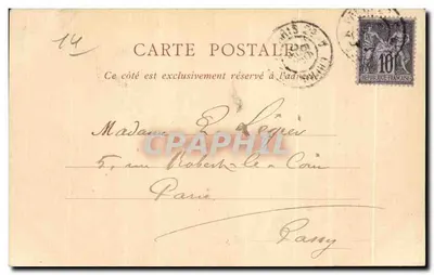Caen — A Praça Real — ND Pbot 1876 — Verso