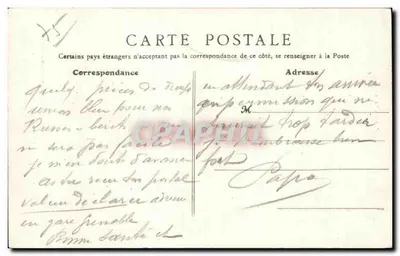 París - Buttes-Chaumont - El Rocher du Belvédère — editor anónimo, n° 123 — Reverso