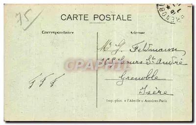 Paris — Parc des Buttes-Chaumont — Le Pont suspendu et le Belvédère — L'Abeille — Verso