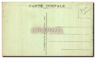 París — Parque de las Buttes Chaumont — El Puente colgante y el Mirador — A. P. — Reverso