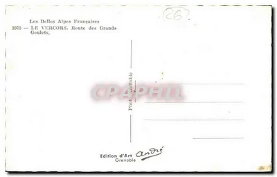 Las Bellas Alpes Francesas — LE VERCORS. Ruta de los Grandes Goulets — Edición de Arte Andrés, Grenoble — Reverso