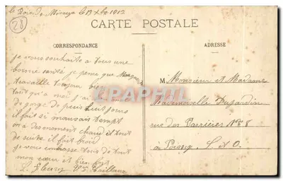 Katedra w Chartres — Kaplica Najświętszej Maryi Panny pod Ziemią — Ch. Foucault, wyd., Dreux, nr 63 — Rewers