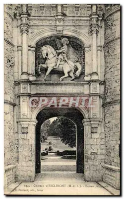 Castelo de Esclimont — Entrada principal — G. Fonceult, edição Dreux