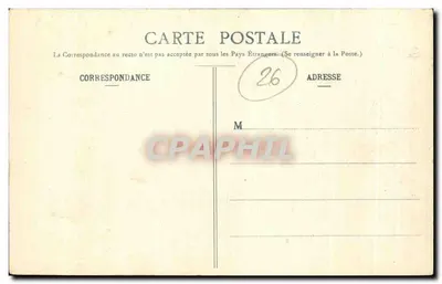 Valence - Avenue Gambetta, widok z Parku Jouvèt — kolekcja P. Peyrouze, Valence, nr 343 — Rewers