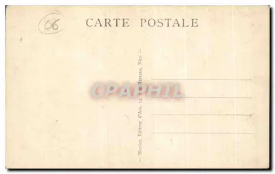 Cannes — Katedra Suquet — widok panoramiczny z wieżą i krzyżem — Rewers