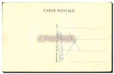 Antika kartpostal Asurlu Sanat Pers Paris Louvre Darius Sarayı ve Artaxerxes Kulesi Apadana Kulesi — Arka yüz