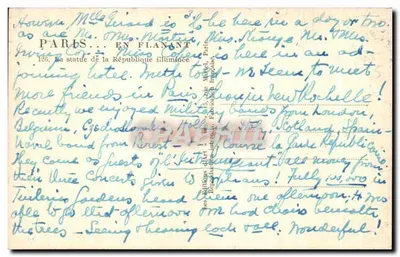 Estátua da República — Paris — edição Les Éditions d'Art, n°126 — Verso