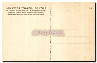 Túmulo de Napoleão — Domo dos Invalides — Mona — Verso