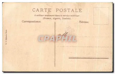 Cena de campo — agricultores com carruagem de leite — K. V. Editores, Paris — Verso