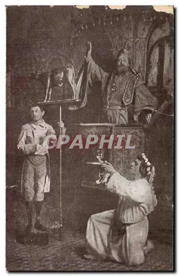 Bilhete postal antigo Sacerdote religião