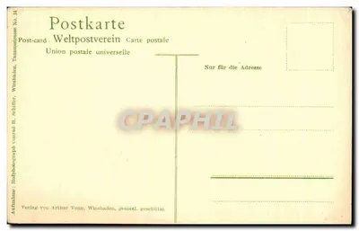 Kurhaus em Wiesbaden — Grande Salão de Concertos — Verlag von Arthur Venn, Wiesbaden — Verso