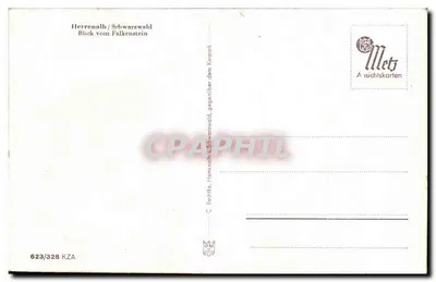 Herrenalb / Schwarzwald — Widok z Falkenstein — wydawca Mletz, nr 623/328 — Rewers