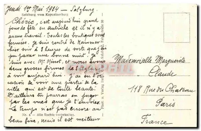 Salzburg — widok z Kapuzinerberg — Phot. u. Verlag Salzburg 30 — Rewers