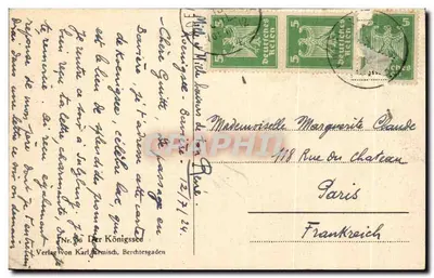 Jezioro Königssee — Niemcy — Wydawnictwo Karl Armisch, Berchtesgaden, nr 96 — Rewers