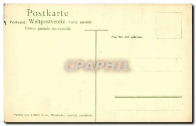 Kurhaus zu Wiesbaden — Muschelsaal — Verlag von Arthur Venn, Wiesbaden — Rewers