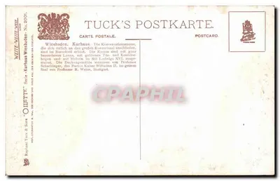 Baden, Kurhaus, Conversationsräume — Tuck's Postkarte, série Oliette, No. 2001 — Verso