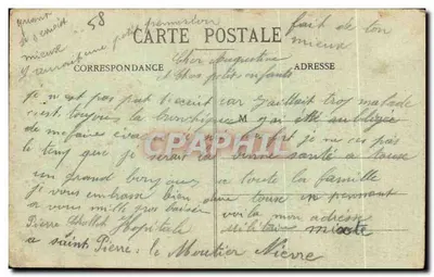 Stara pocztówka Saincaize Le Guetin L Ecluse — Rewers