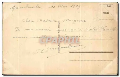 Zweibrücken. Liceum — wydawca DNA, nr 74841 — Rewers