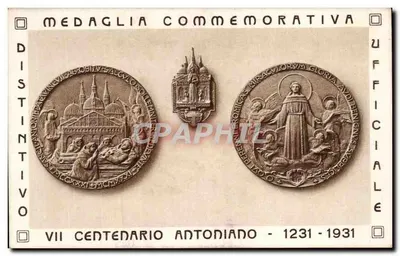 VII Centenário de Antonin — Medalha comemorativa oficial — Editor Ufficiali