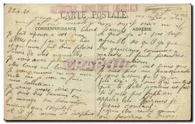 Rabat — Dziedziniec Pawilonu Oficerów — Szpital Marie-Feuillet — Rewers