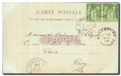 Cherbourg — La Statua di Napoleone I e la Baia — ND Phot — Verso