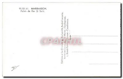 Paleis van Dar Si Said — Marrakech — A. Cigogné — Achterkant