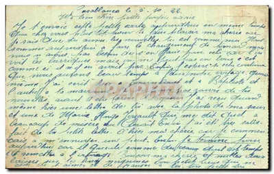 Cartolina d'epoca Tanger Moschea degli Aissaouas — Verso