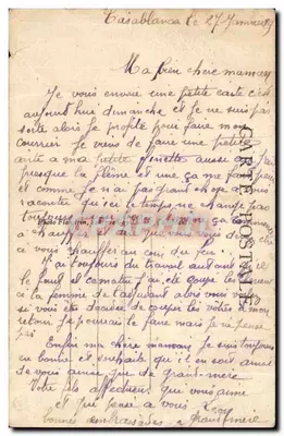 Pêcheurs de Crabs aux Roches Noires — scène de pêche sur rochers, phare en arrière-plan — Photo Flandrin, n° 119 — Verso