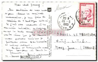 Rabat — widok panoramiczny z flagą i minaretami — Wydawnictwo JEFF — Rewers