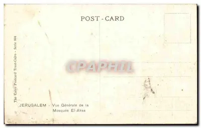 Jerozolima — Ogólny widok meczet El-Aksa — The Cairo Postcard Trust-Cairo — seria 804 — Rewers