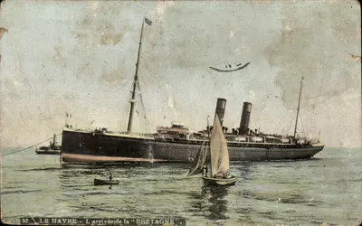 Le Havre — L'arrivée de la "Bretagne" — éditeur : A. G. PHOTO, n° 52