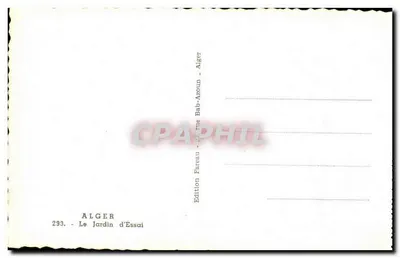 Ogród Doświadczalny — Algier — Wydawnictwo Faraeu, ulica Bab-Azoun — Rewers