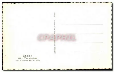 Algieria - Ogólny widok centrum miasta — Wydawnictwo Faraeu, Algier — Rewers
