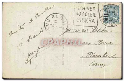 Biskra - O Casino, o Hotel Palace e a Palmeraie — Editor: L'Hiver au Soleil, n°4 — Verso