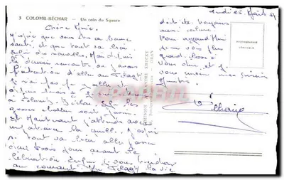 Colomb-Béchar — Um canto do Square — Edições André Siricky, Oran — Verso