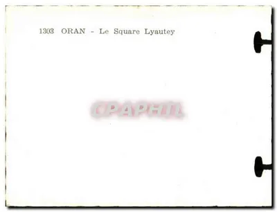 Oran — Plac Lyautey — numer seryjny 1303 — Rewers