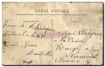Bilhete postal antigo La Medersa Alger Algerie — Verso