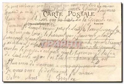 Stara pocztówka Lormont Brzegi Garonne — Rewers