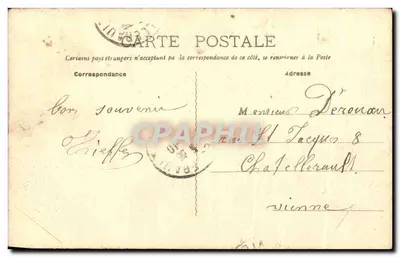 Chambly (Oise) — Facha da Igreja Notre-Dame — Edit. P. Froment, tabacs - Chambly (Oise) — Verso