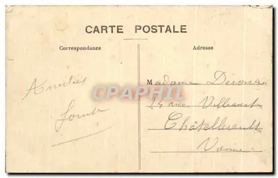 La Celle-Guénand - Plac Kościoła — wydawca nie widoczny, numer seryjny nieczytelny — Rewers