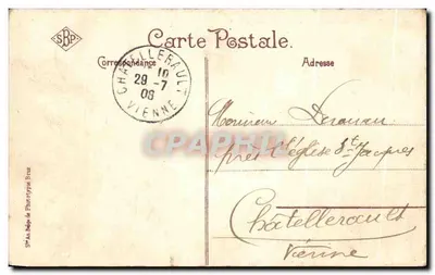 Comines (Bélgica) — Rue du Fort — S.B.P. n°8 — Verso