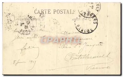 Cherbourg — Widok ogólny miasta i portu, z wzniesienia Montagne du Roule — LL. — Rewers