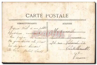 Papai Noel e criança — cena de Natal — B.C.I. n°724 — Verso