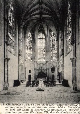 Interior da Santa Capela de São Luís — Champigny-sur-Veude (Loir-et-Cher) — R. Dorange, Tours