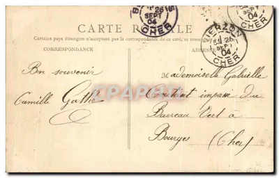 Vierzon-Forges — Le Châlet — B. F., Paris — Rewers