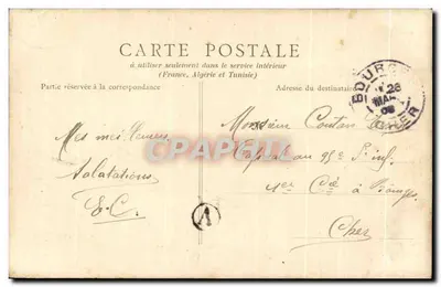 Vierzon — Banque de France - Petit Mail — B.F. PARIS n°25 — Verso