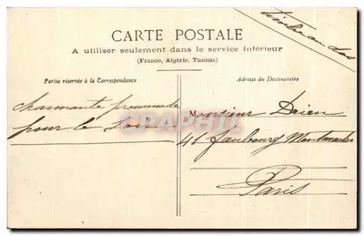 NEMOURS - Bordas do Loing e o Campo de Mars — Coll. DAVOIGNEAU, 48, Rue de Paris, NEMOURS (S.-et-M.) — Verso