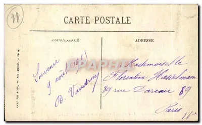 Fontainebleau — La Forêt — Les Plâtrières d'Apremont — N. G. — Achterkant